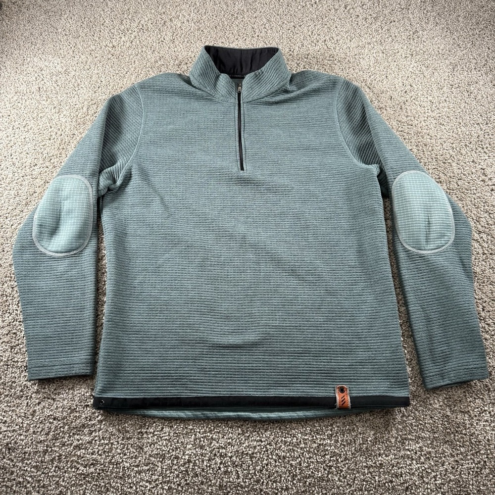 Adidas Golf Sweater Men Large 1/4 Zip Performance Elbow Pads Gorpcore Sweatshirt